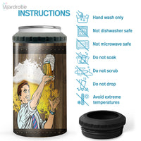 Thumbnail for It's Not A Dad Bod, Father Figure Tumbler 4 in 1 Can Cooler 16Oz Tumbler Cup Bottle Cooler