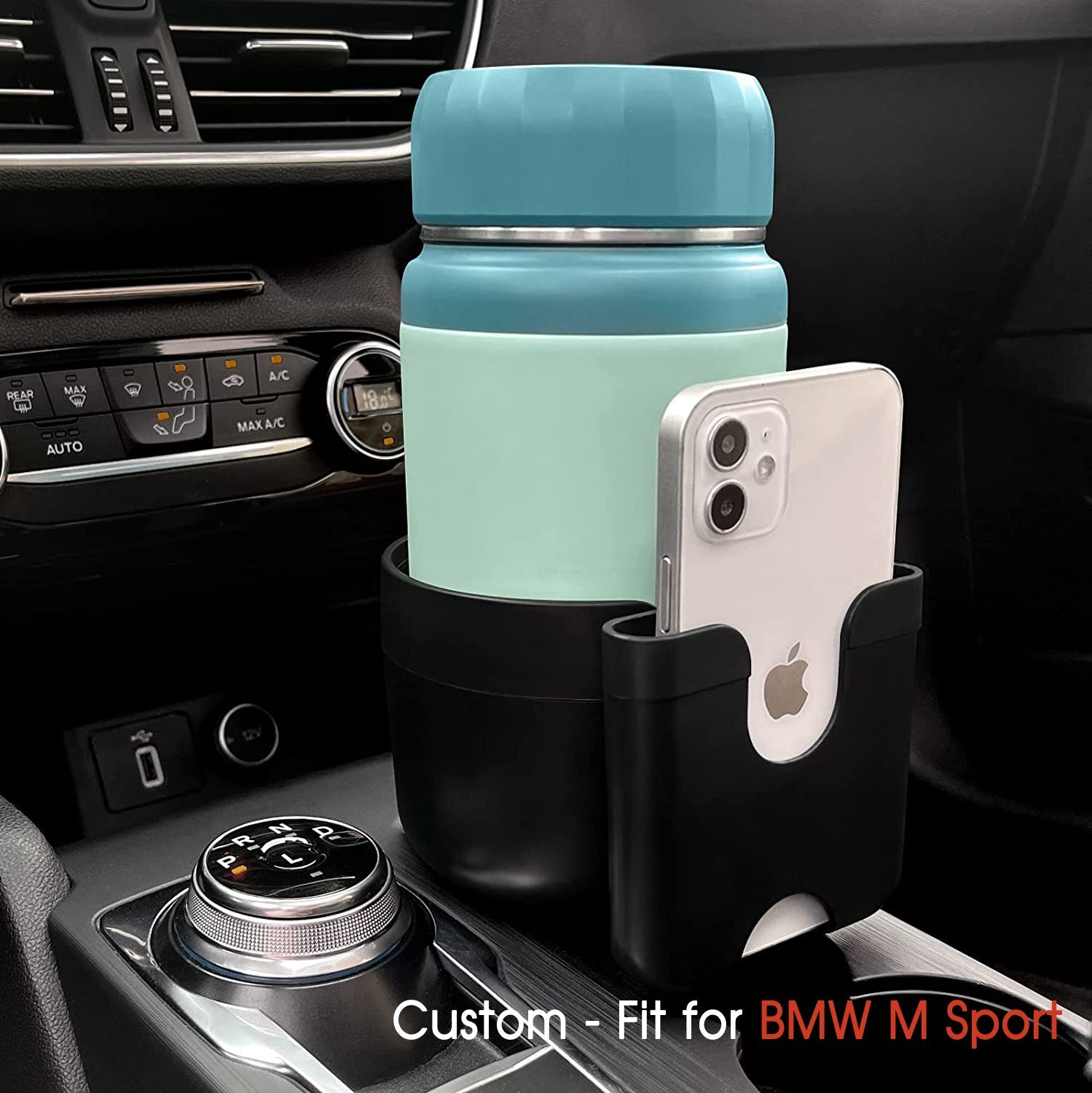 Car Cup Holder 2-in-1, Custom-Fit For Car, Car Cup Holder Expander Adapter with Adjustable Base, Car Cup Holder Expander Organizer with Phone Holder WAKO233
