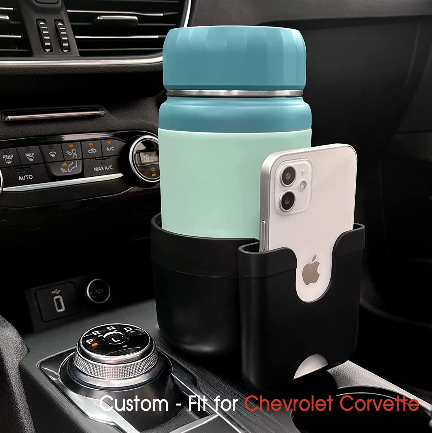 Car Cup Holder 2-in-1, Custom-Fit For Car, Car Cup Holder Expander Adapter with Adjustable Base, Car Cup Holder Expander Organizer with Phone Holder WACC233