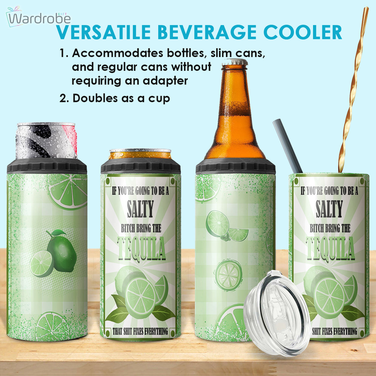 Looks Like I May Accidentally Get Drunk On Purpose Today Tumbler 4 in 1 Can Cooler 16Oz Tumbler Cup Bottle Cooler