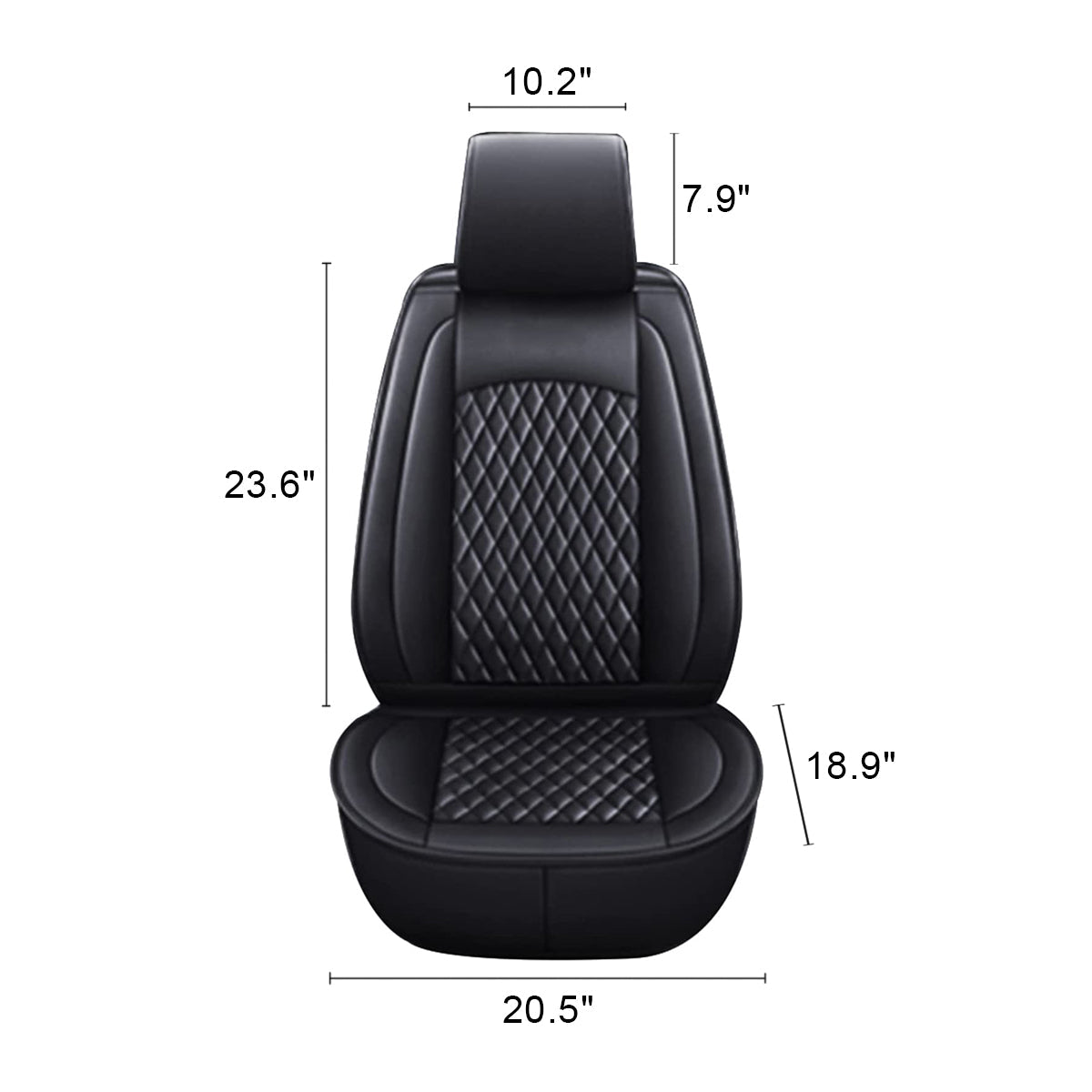 2 Car Seat Covers Full Set, Custom-Fit For Car, Waterproof Leather Front Rear Seat Automotive Protection Cushions, Car Accessories WARA211