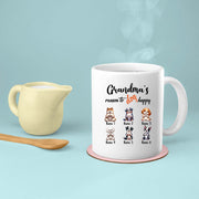 Personalised Mother's Day Mug, Nanny Gift, Best Nan Mug, Mummy Mug, Personalised Mug, New Nanny Mug , First Mothers Day, New Mum Gift, Grandma's Reason To Dog Happy