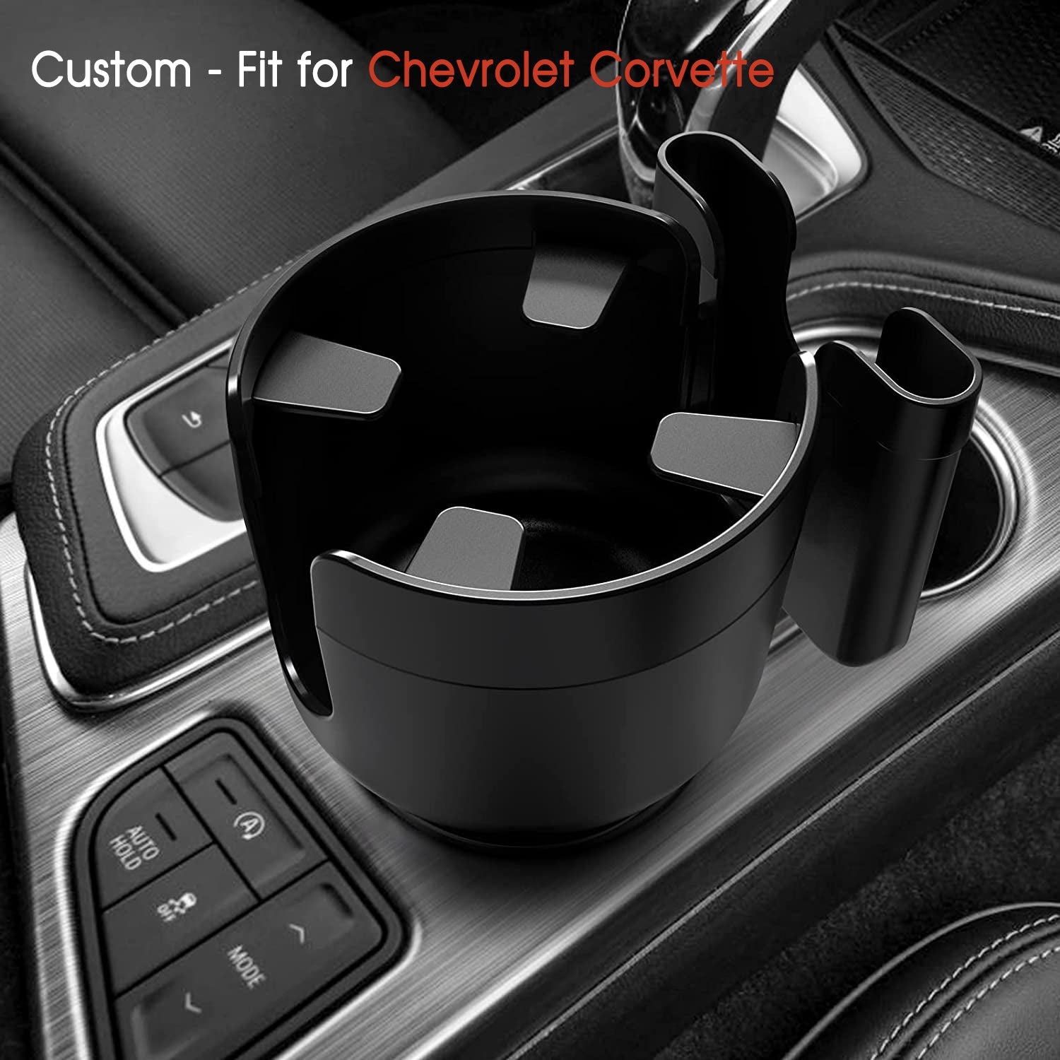 Car Cup Holder 2-in-1, Custom-Fit For Car, Car Cup Holder Expander Adapter with Adjustable Base, Car Cup Holder Expander Organizer with Phone Holder WACC233