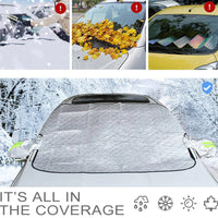 Thumbnail for Windshield Cover for Ice and Snow, Custom fit for Car, Magnetic Windshield Cover, Water, Heat & Sag-Proof Car Windshield Snow Cover, Mirror Protector Windproof Sunshade Cover