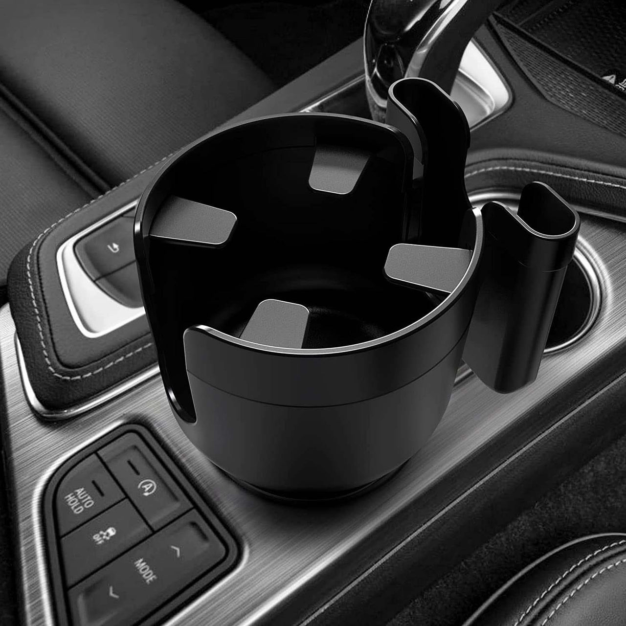 2-in-1 Car Cup Holder Expander Adapter with Adjustable Base, Custom Fit For Your Cars, Car Cup Holder Expander Organizer with Phone Holder, Fits 32/40 oz Drinks Bottles, Car Accessories LI15988