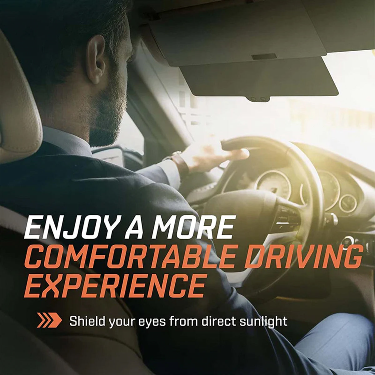 Polarized Sun Visor Sunshade Extender for Car with Polycarbonate Lens, Custom fit for Car, Anti-Glare Car Sun Visor Protects from Sun Glare WAVE255