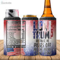 Thumbnail for Love Trump 2024 Tumbler 4 in 1 Can Cooler 16Oz Tumbler Cup Bottle Cooler