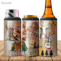 Thumbnail for Yeehaw Cowgirl Y2K Rustic Country Girl Tumbler 4 in 1 Can Cooler 16Oz Tumbler Cup Bottle Cooler