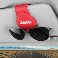 Thumbnail for Car Sunglasses Holder, Custom Logo For Your Cars, Magnetic Leather Glasses Frame 2023 Update JE13995
