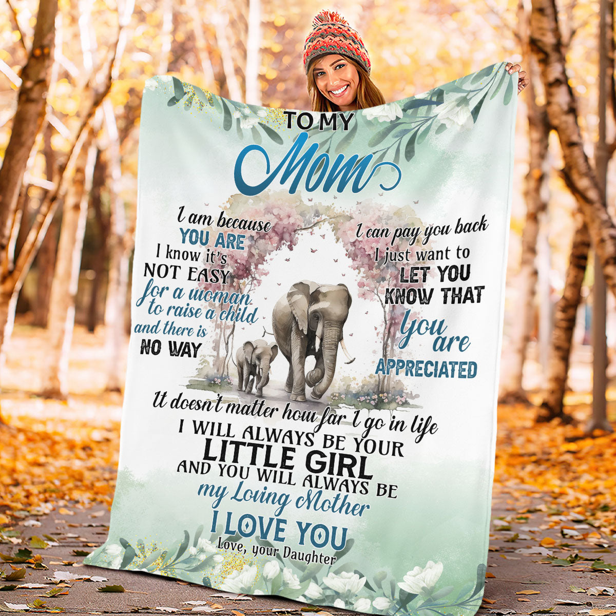 Personalized Custom Name To My Mom I Will Always Be Your Gift From Daughter Fleece Blanket Gift For Mom Mother