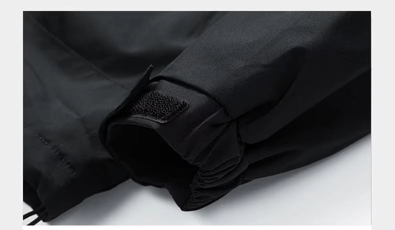 Men's Hooded Windbreaker Jacket – Lightweight Waterproof Zipper Outdoor Cargo Coat