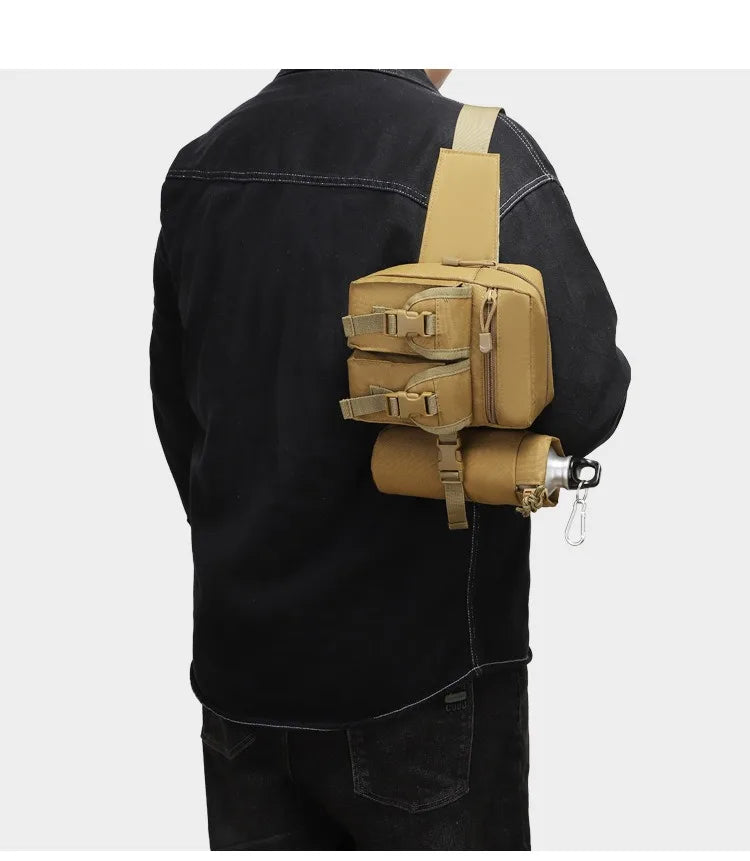 Outdoor Tactical Waist Pack – Nylon Utility Belt Bag with Phone & Water Bottle Storage