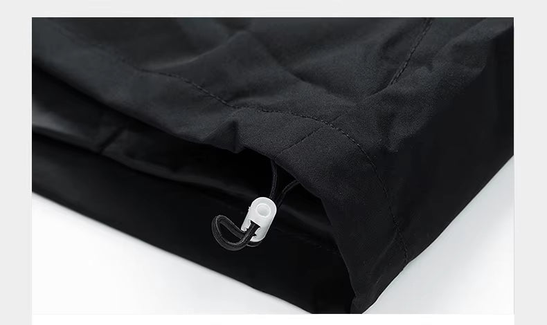 Men's Hooded Windbreaker Jacket – Lightweight Waterproof Zipper Outdoor Cargo Coat