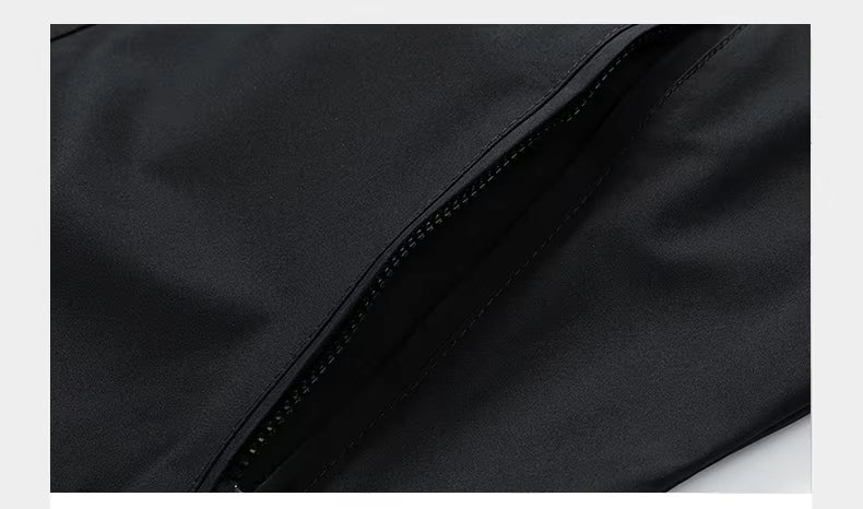 Men's Hooded Windbreaker Jacket – Lightweight Waterproof Zipper Outdoor Cargo Coat