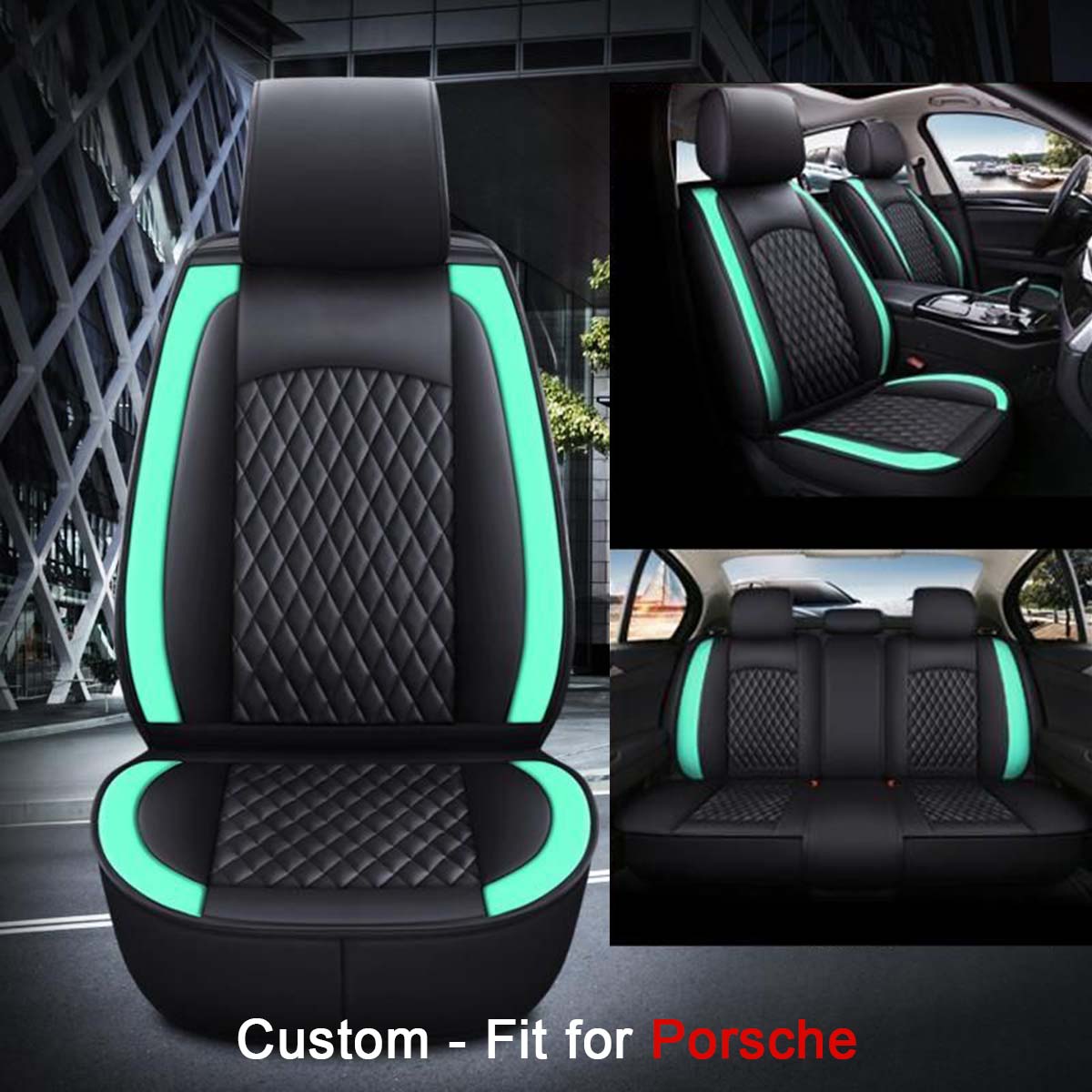 2 Car Seat Covers Full Set, Custom-Fit For Car, Waterproof Leather Front Rear Seat Automotive Protection Cushions, Car Accessories WARL211