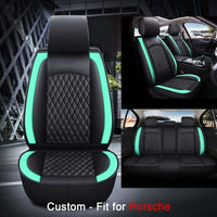 Thumbnail for 2 Car Seat Covers Full Set, Custom-Fit For Car, Waterproof Leather Front Rear Seat Automotive Protection Cushions, Car Accessories WARL211