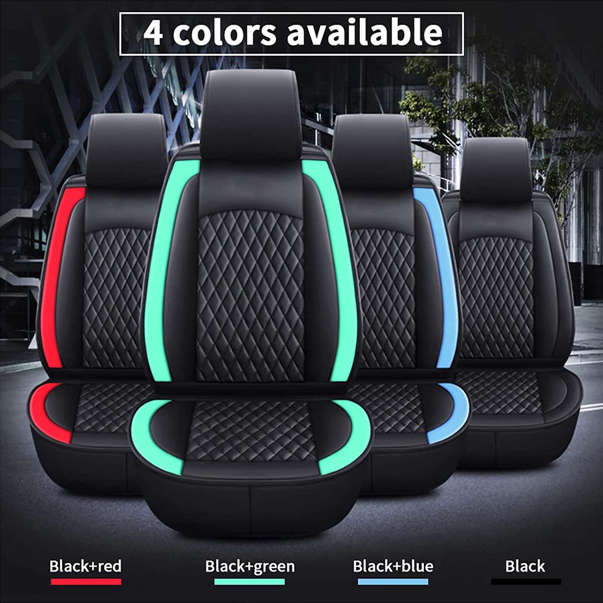 2 Car Seat Covers Full Set, Custom-Fit For Car, Waterproof Leather Front Rear Seat Automotive Protection Cushions, Car Accessories WARL211