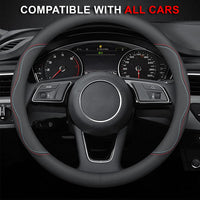 Thumbnail for Steering Wheel Cover for Men and Women, Custom Logo For Cars, Leather Steering Wheel Cover, Universal Steering Wheel Cover for Cars, Vehicles, SUVs