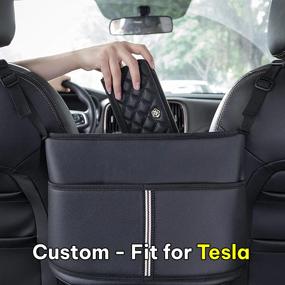 Car Purse Holder for Car Handbag Holder Between Seats Premium PU Leather, Custom Fit For Car, Hanging Car Purse Storage Pocket Back Seat Pet Barrier WATY223