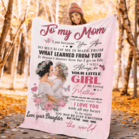 Thumbnail for Personalized Custom Name To My Mom Always Be Your Little Girl Fleece Sherpa Blanket Gift For Mom Mother
