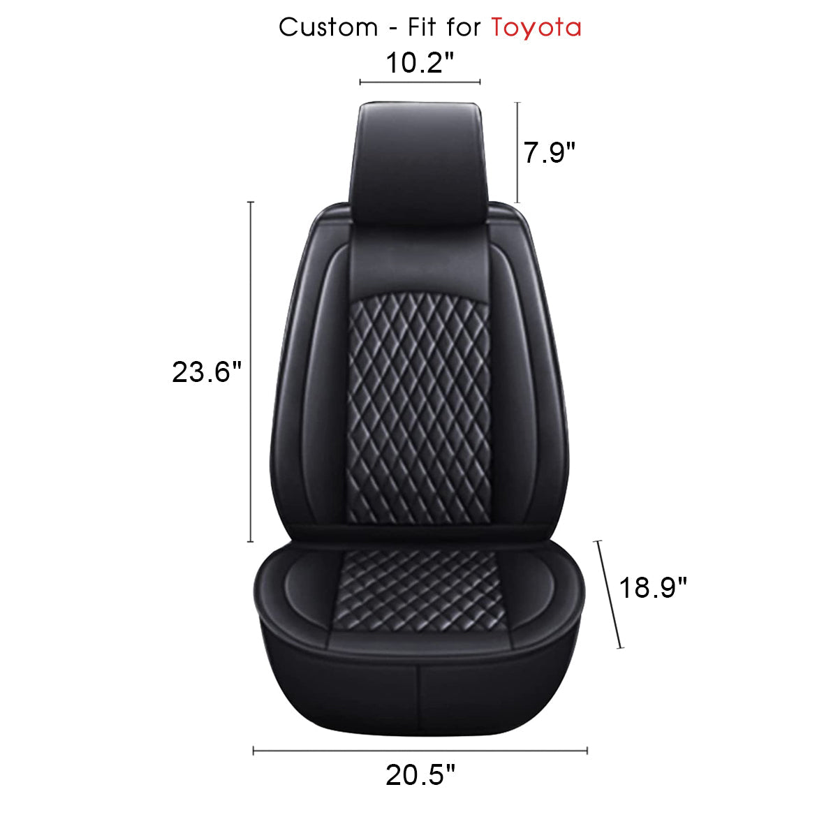 2 Car Seat Covers Full Set, Custom-Fit For Car, Waterproof Leather Front Rear Seat Automotive Protection Cushions, Car Accessories WAPF211