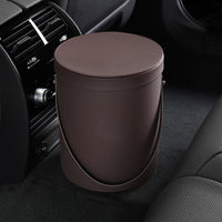 Thumbnail for Storage Box Trash Can, Custom Logo For Your Cars, Portable Collapsible Car Trash Can, Leather Waterproof Small Mini Car Garbage Can Waste Basket, Car Accessories DR15989