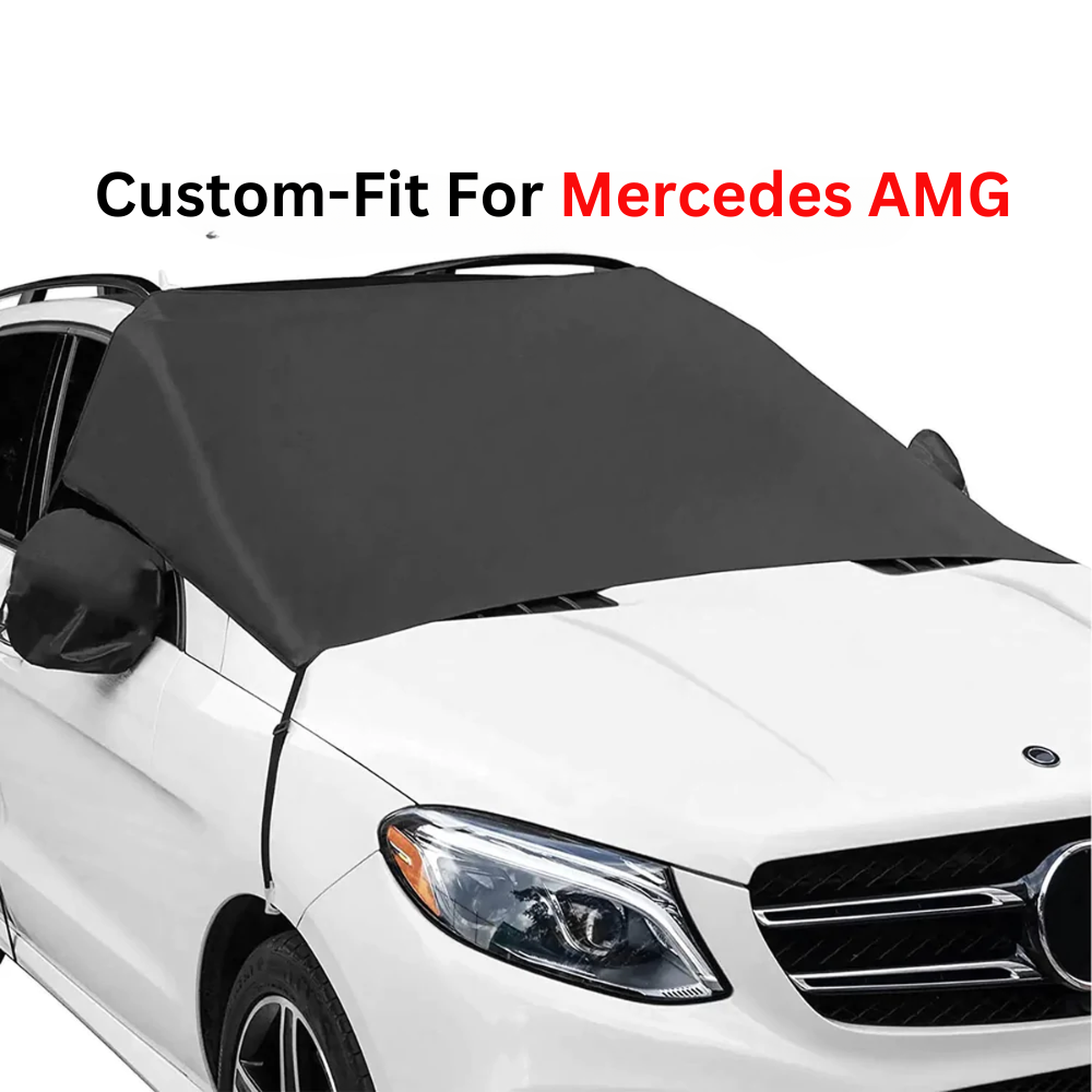 Car Windshield Snow Cover, Custom-Fit For Car, Large Windshield Cover for Ice and Snow Frost with Removable Mirror Cover Protector, Wiper Front Window Protects Windproof UV Sunshade Cover WALM235