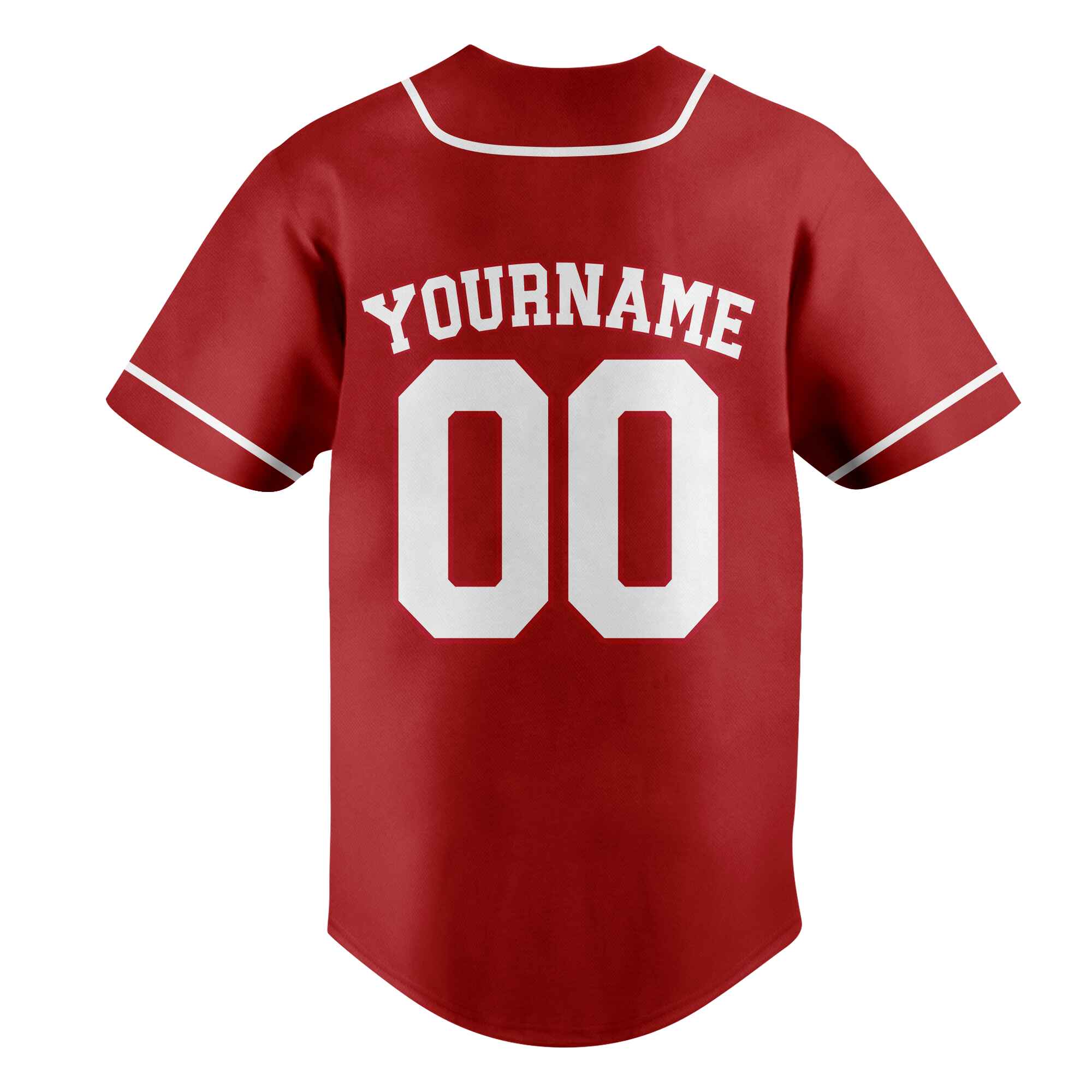 Custom Red White Authentic Baseball Jersey