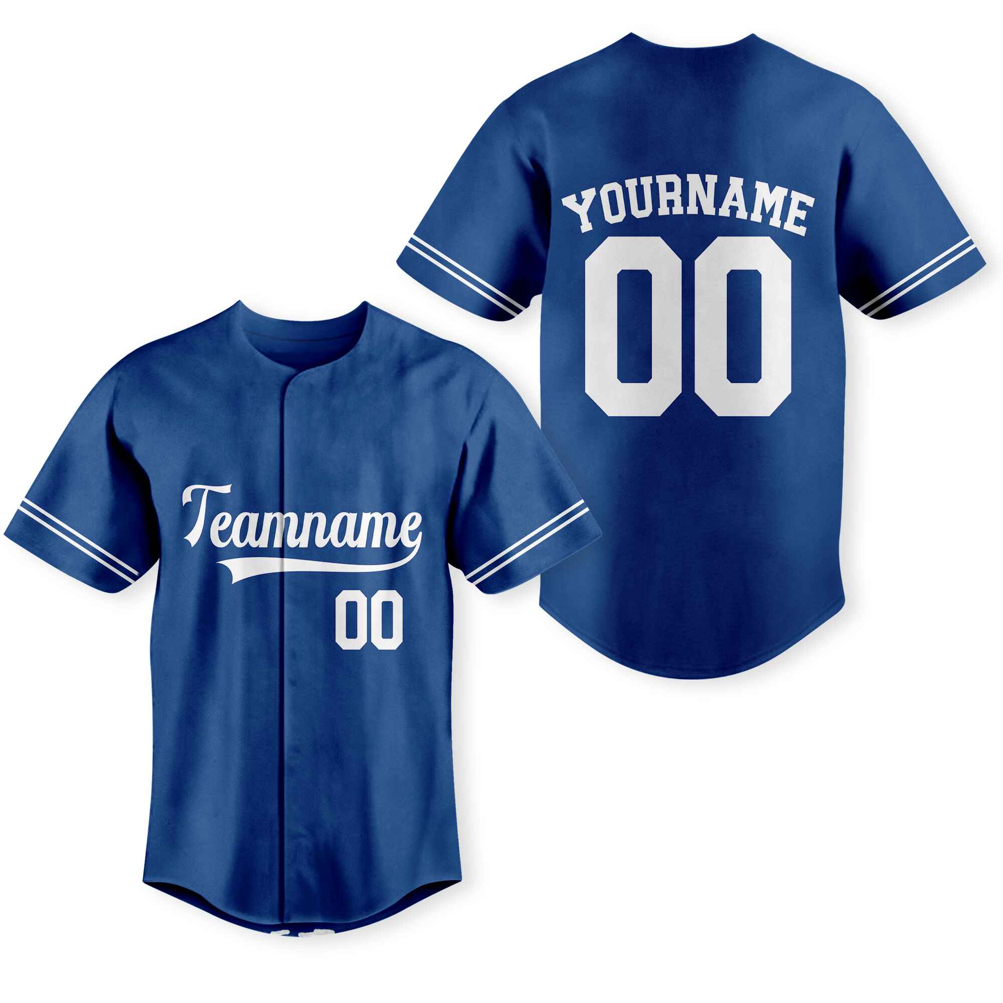 Custom Blue White Authentic Baseball Jersey