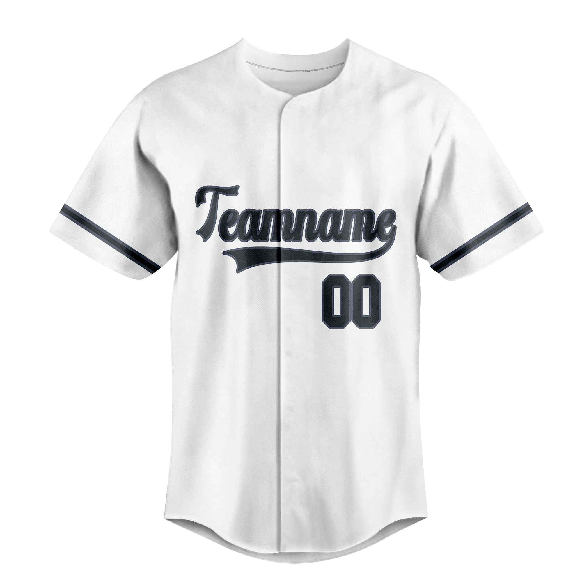Custom White Black-Gray Authentic Baseball Jersey