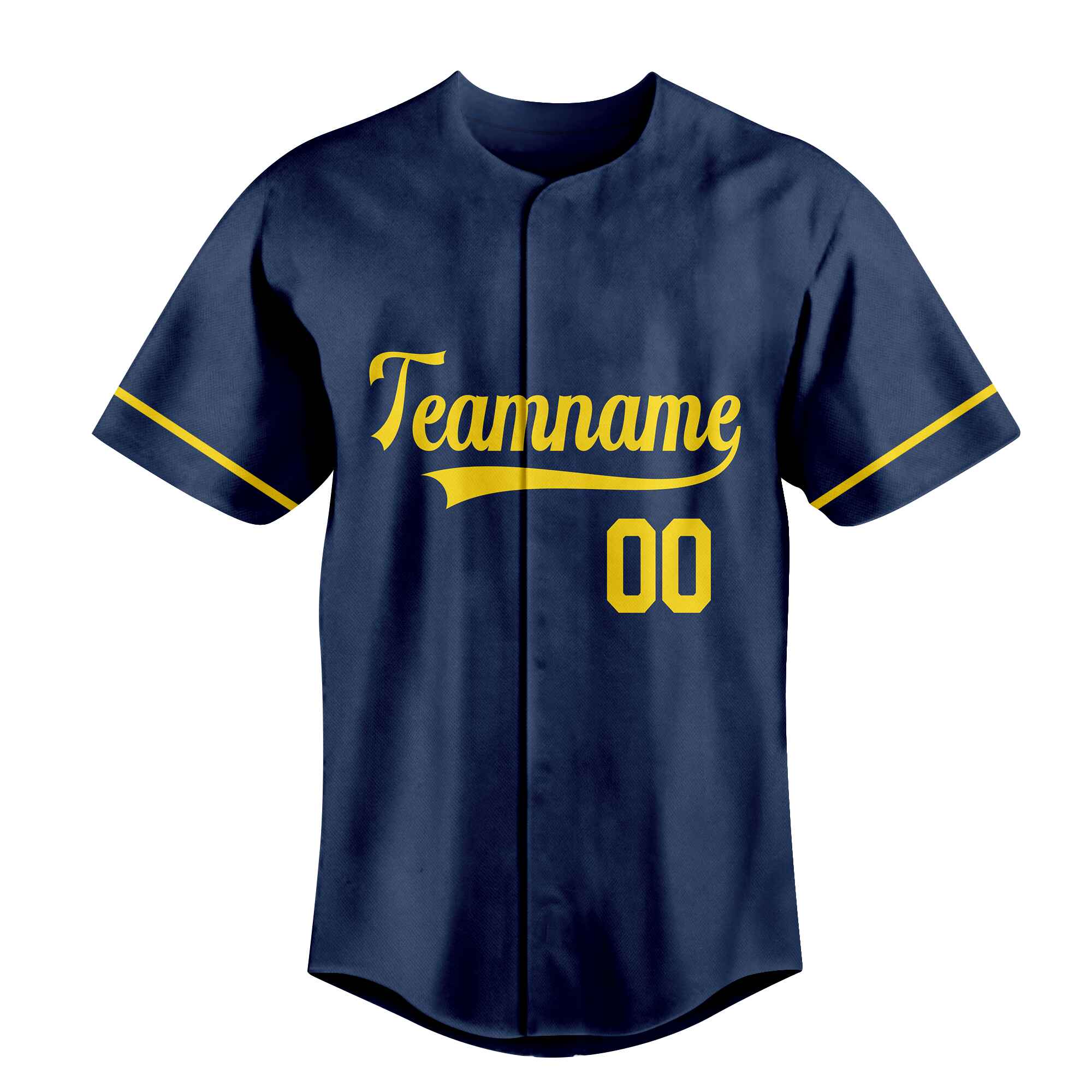 Custom Navy Gold Authentic Baseball Jersey