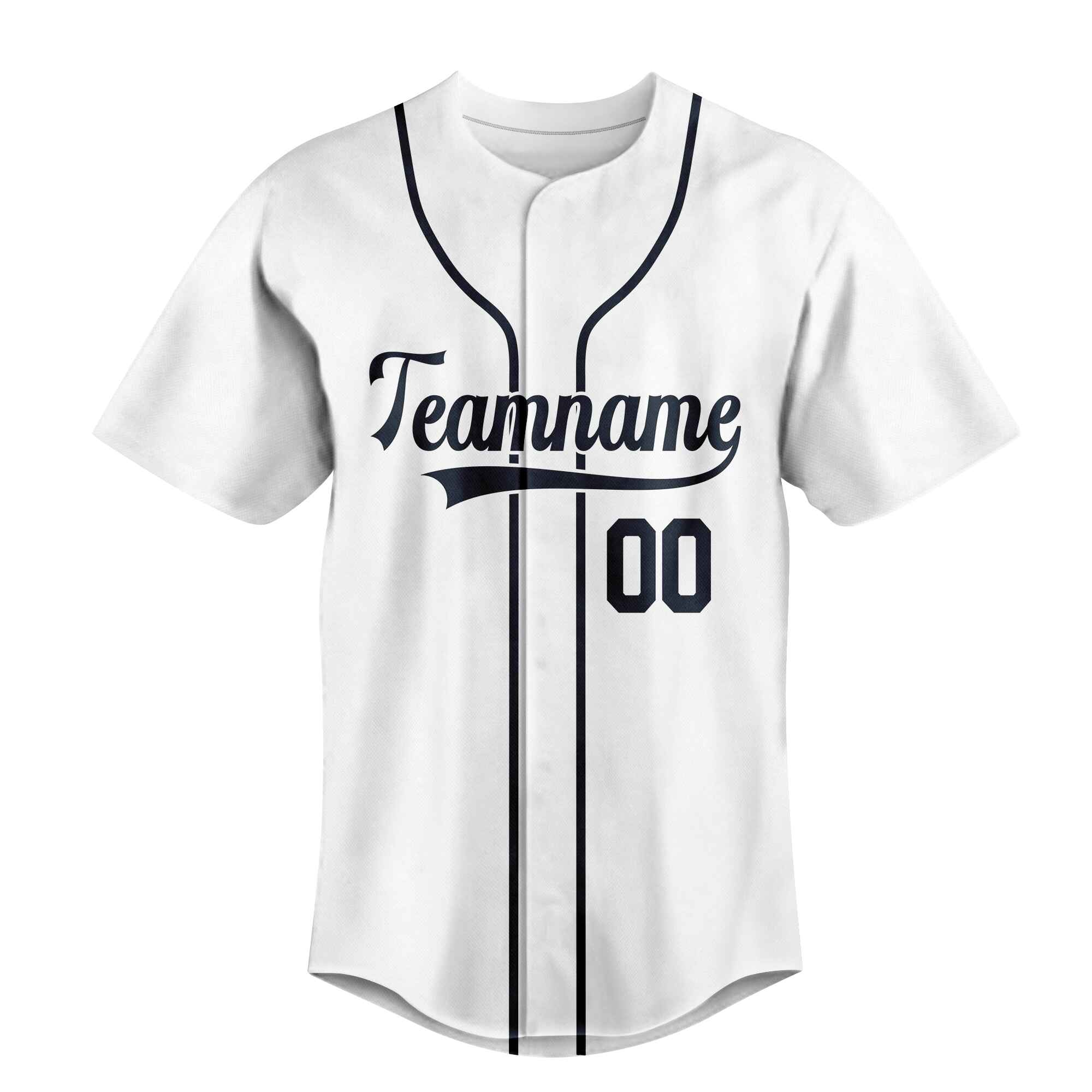 Custom White Navy Baseball Jersey