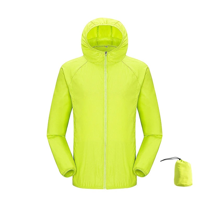 Unisex Waterproof Hiking Jacket – Lightweight Quick-Dry Hooded Windbreaker with UV Protection