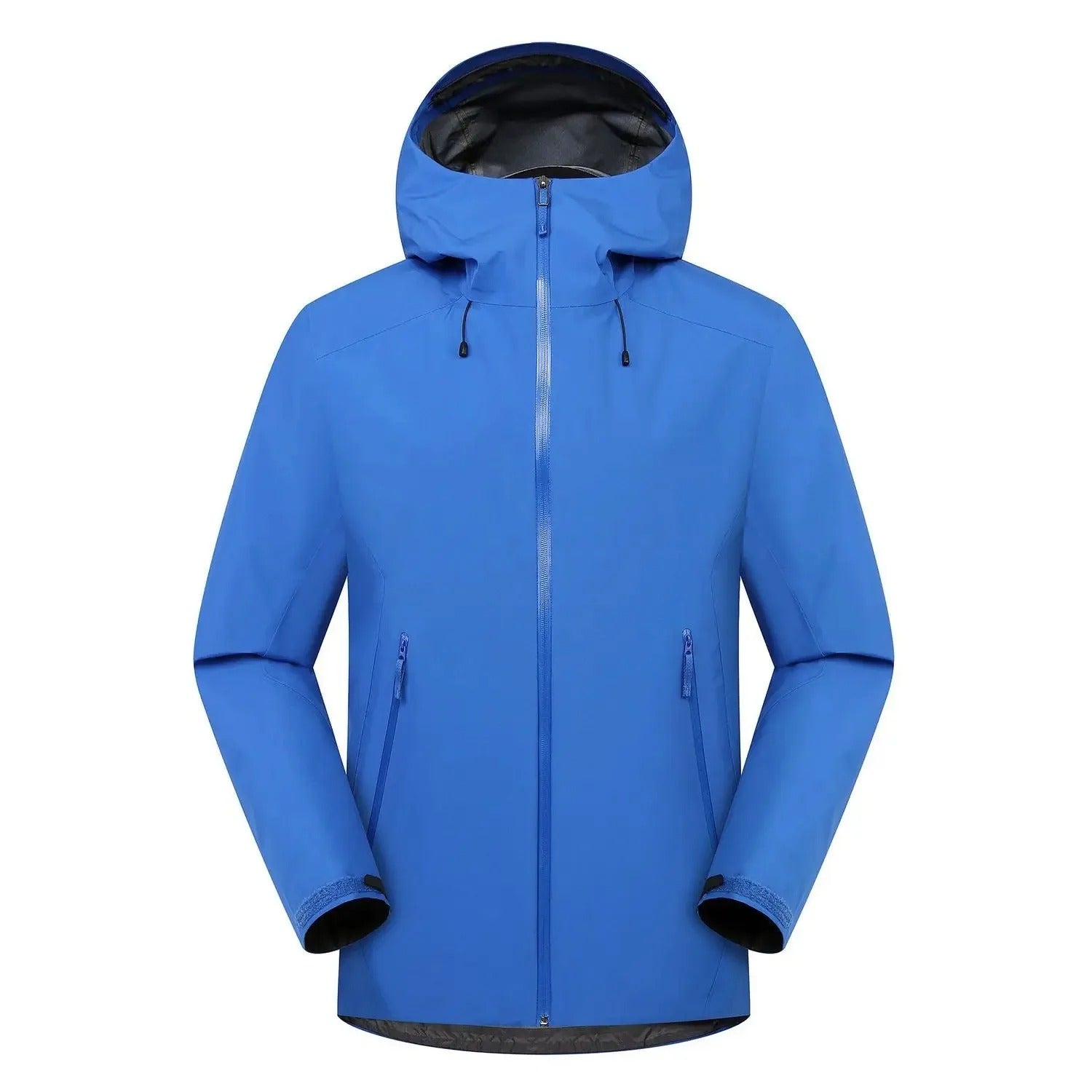 Three-Layer Waterproof Outdoor Jacket – Hooded Windproof Shell for Hiking, Skiing & Camping