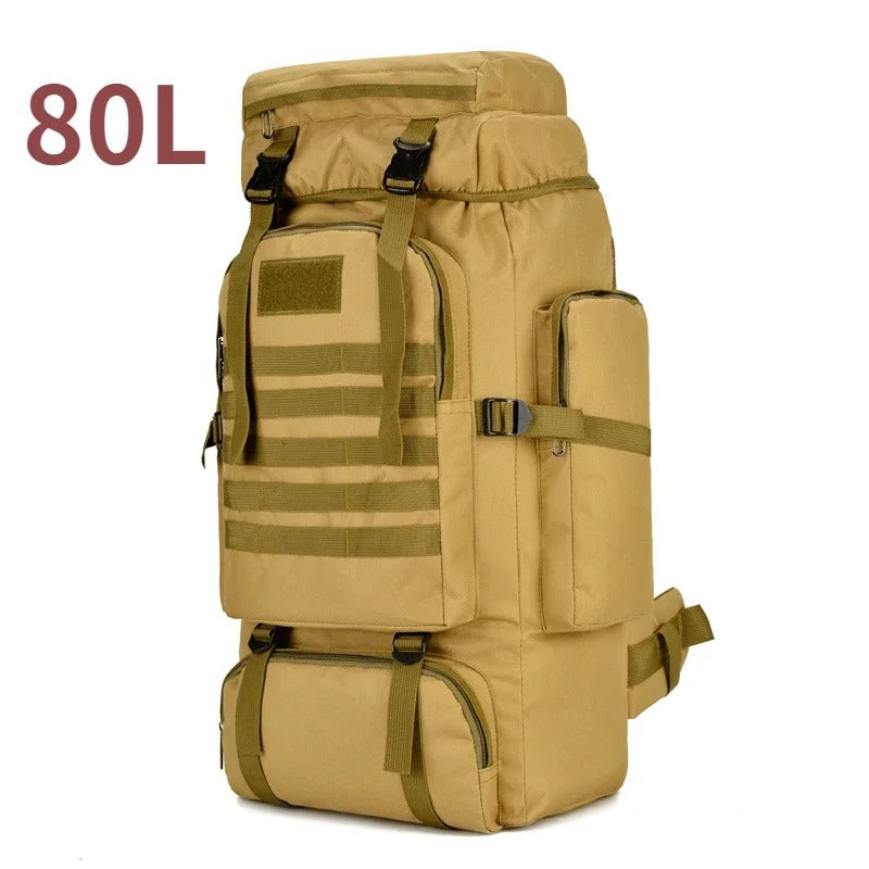 80L/100L Tactical Hiking Backpack – Large Capacity Oxford Mountaineering Backpack for Camping, Trekking & Travel