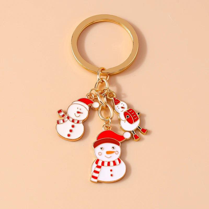 Fashion Merry Christmas Tree & Santa Claus Keychain – Car, Handbag, and Festival Gift for Women & Men