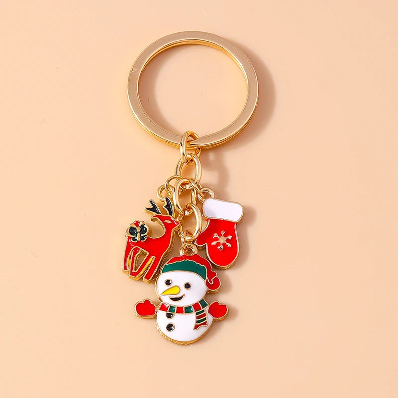 Fashion Merry Christmas Tree & Santa Claus Keychain – Car, Handbag, and Festival Gift for Women & Men
