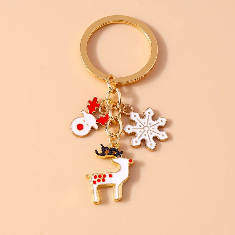 Fashion Merry Christmas Tree & Santa Claus Keychain – Car, Handbag, and Festival Gift for Women & Men