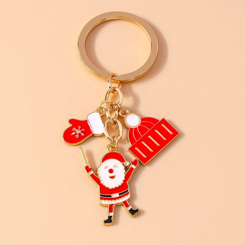 Fashion Merry Christmas Tree & Santa Claus Keychain – Car, Handbag, and Festival Gift for Women & Men