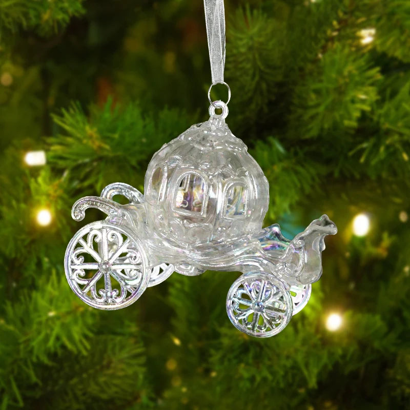 Xmas Tree Transparent Snowflake Hanging Ornaments – Acrylic Pendant Christmas Decoration for Home 2025 Navidad Gifts New Year 2026