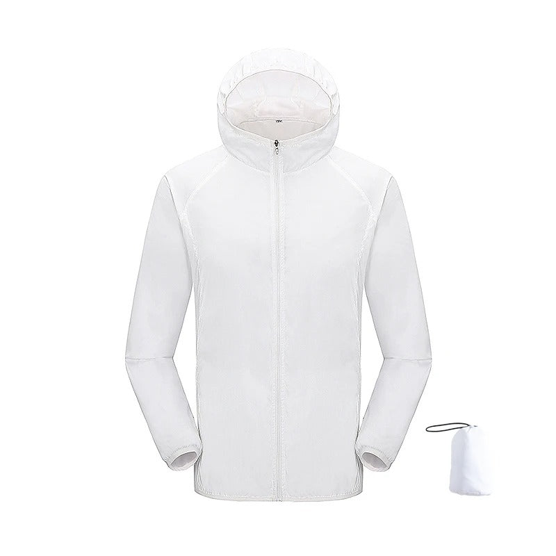 Unisex Waterproof Hiking Jacket – Lightweight Quick-Dry Hooded Windbreaker with UV Protection