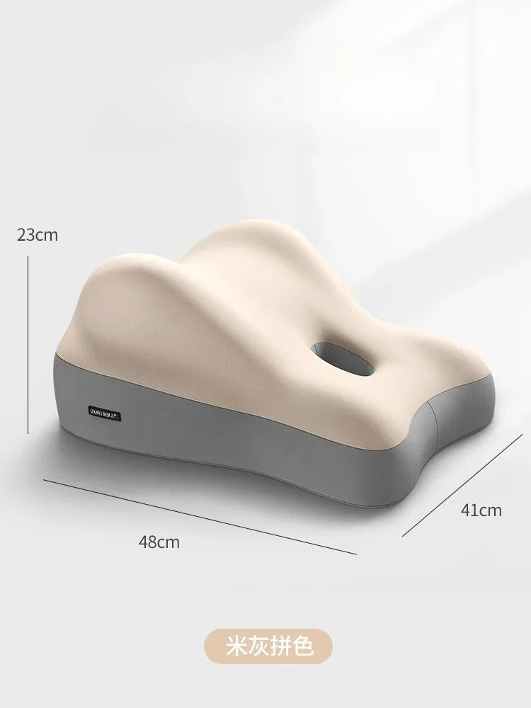 Memory Foam Lumbar Cushion – Breathable Back Support Pillow for Office Chair, Car Seat, and Bed