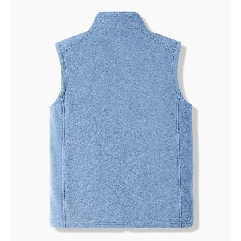 Warm Winter Fleece Vest for Men – Heated, Multi-Pocket Casual Waistcoat for Cycling, Plus Size Options C22