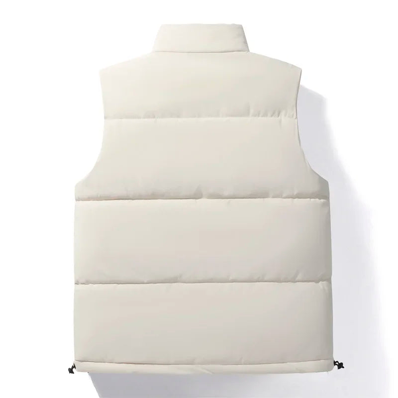 New Winter Men’s Vest – Down Cotton Undershirt with Stand-Up Collar and Horse Clip, Plus Size Available C32