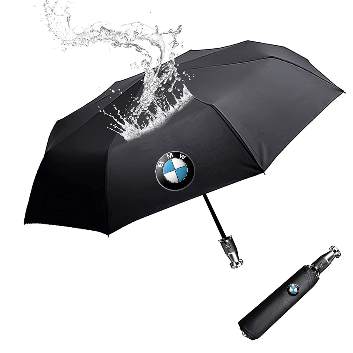 Umbrella for All Cars, 10 Ribs Umbrella Windproof Automatic Folding Umbrella, One-handed use, Rain and Sun Protection, Car Accessories KX13993