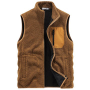 Warm Winter Fleece Vest for Men – Heated, Multi-Pocket Casual Waistcoat for Cycling, Plus Size Options C5