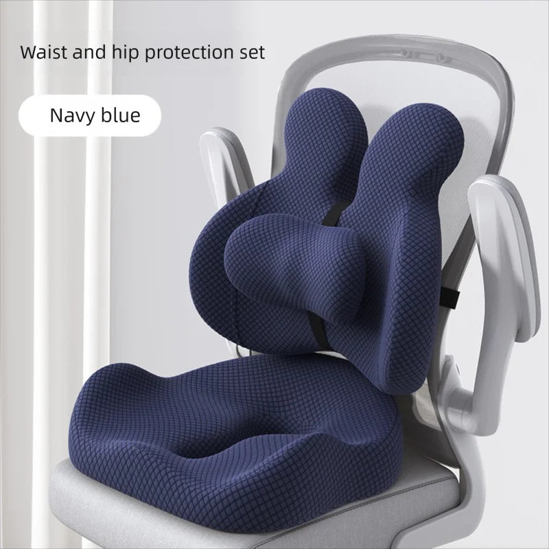Memory Foam Office Seat Cushion with Back Support – Ergonomic Chair Cushion