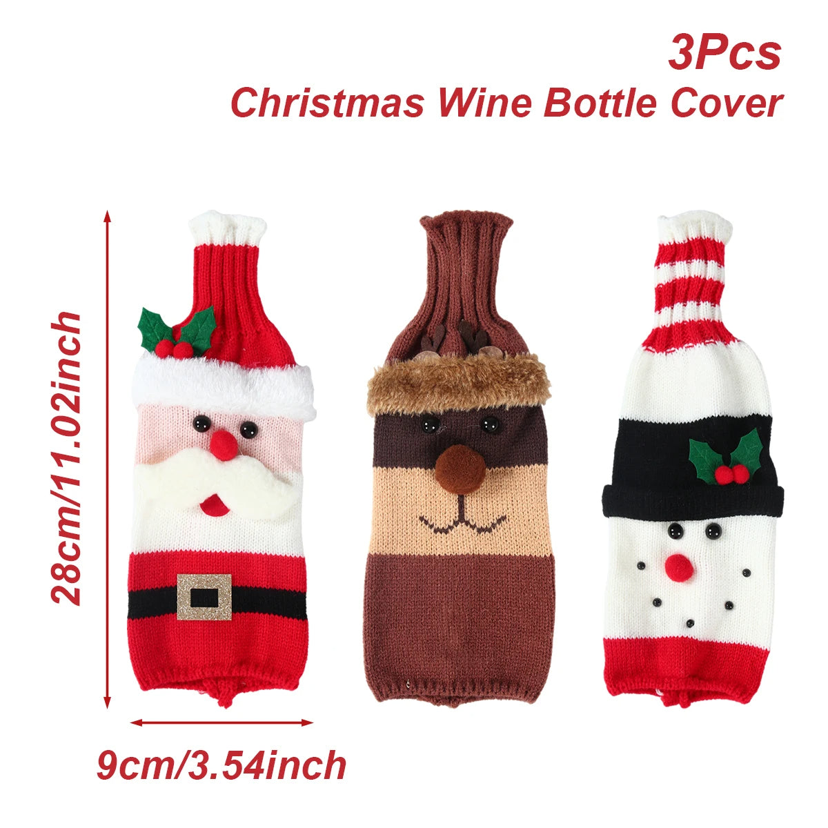 Christmas Wine Bottle Cover – Merry Christmas Decorations for Home, Xmas Gift, Navidad Noel Natal Ornaments 2025