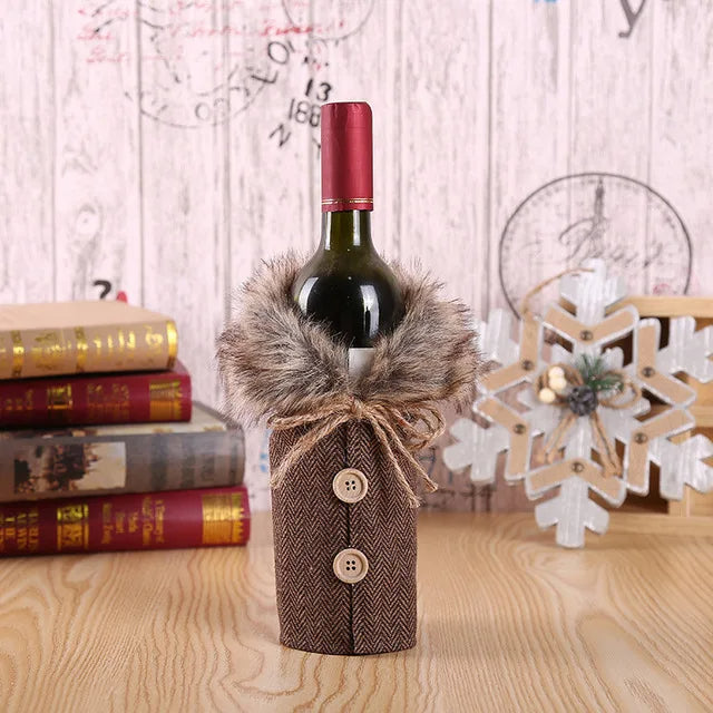 Christmas Wine Bottle Cover – Merry Christmas Decorations for Home, Xmas Gift, Navidad Noel Natal Ornaments 2025
