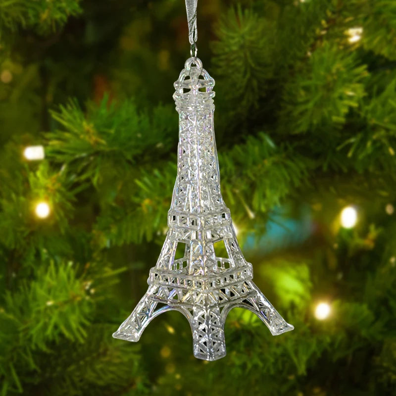 Xmas Tree Transparent Snowflake Hanging Ornaments – Acrylic Pendant Christmas Decoration for Home 2025 Navidad Gifts New Year 2026